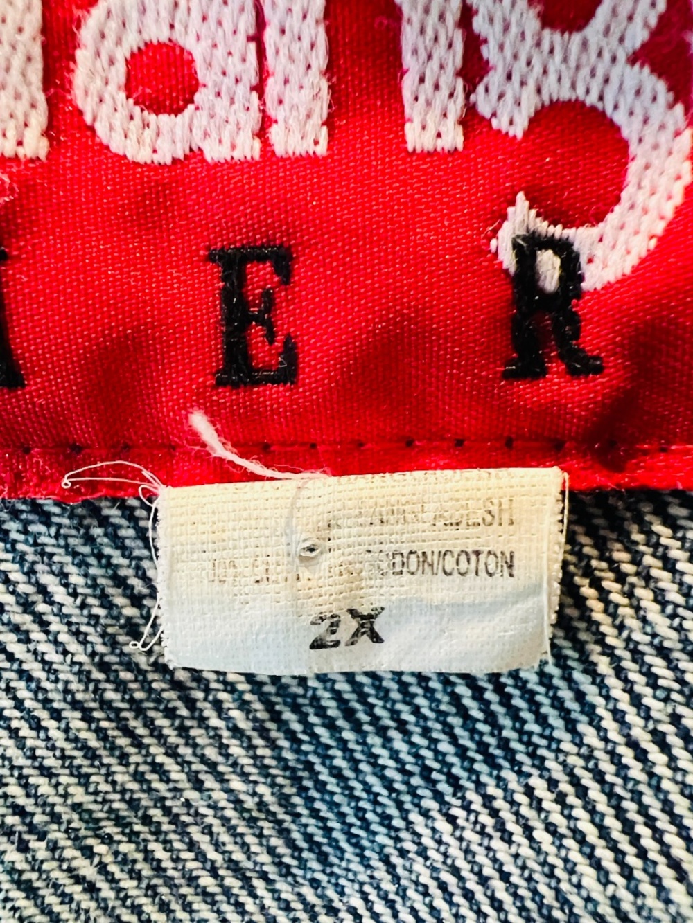 Vintage Wrangler Iconic Marlboro Graphic Artist Hand-painted Jean Jacket 2X - Picture 9 of 9